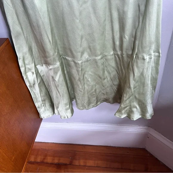 Roller Rabbit Quinn Silk Midi Dress Large Sage Green NEW - Picture 12 of 14